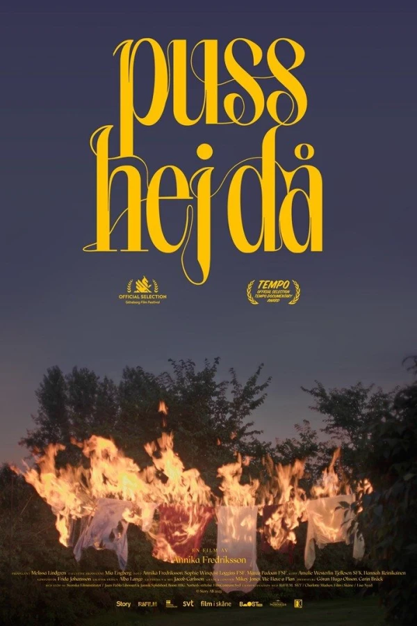 Puss hej då Plakat