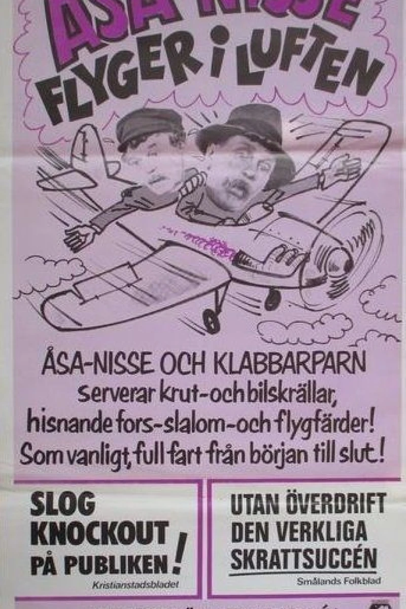 Åsa-Nisse flyger i luften Plakat