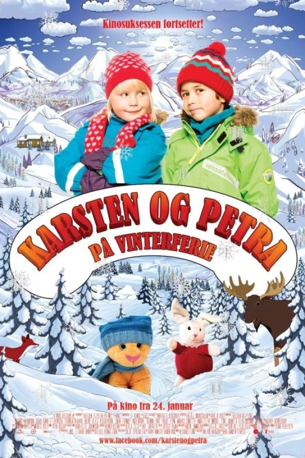 Karsten og Petra på vinterferie Plakat