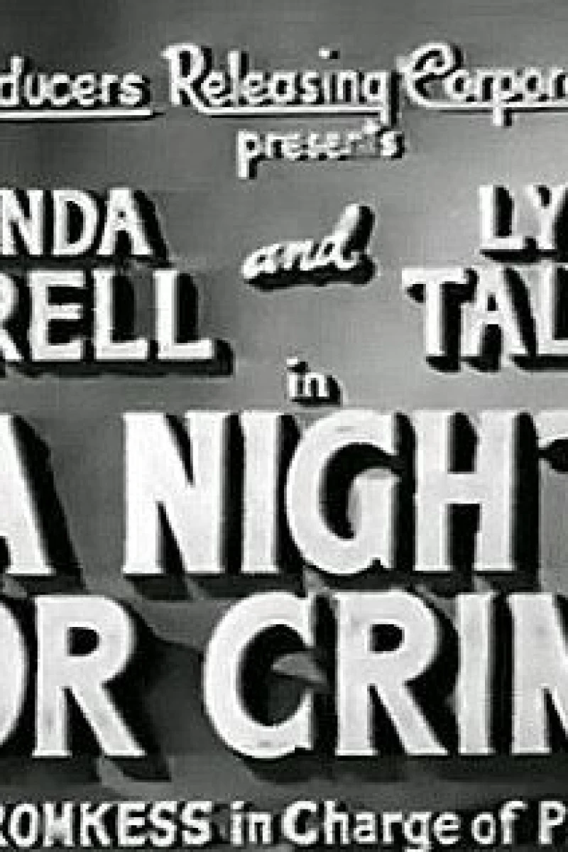 A Night for Crime Plakat