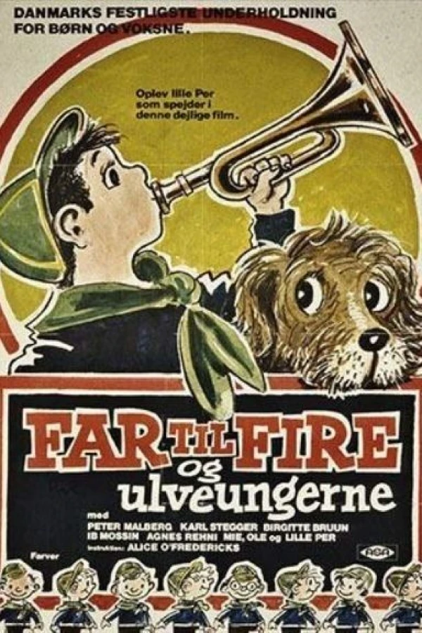 Far til fire og ulveungerne Plakat