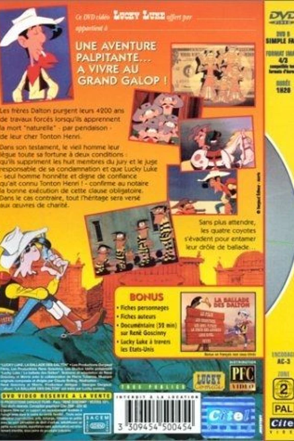 Lucky Luke og Daltonbrødrene Plakat