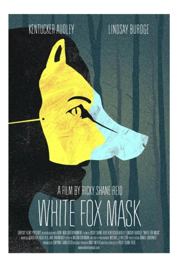 White Fox Mask Plakat