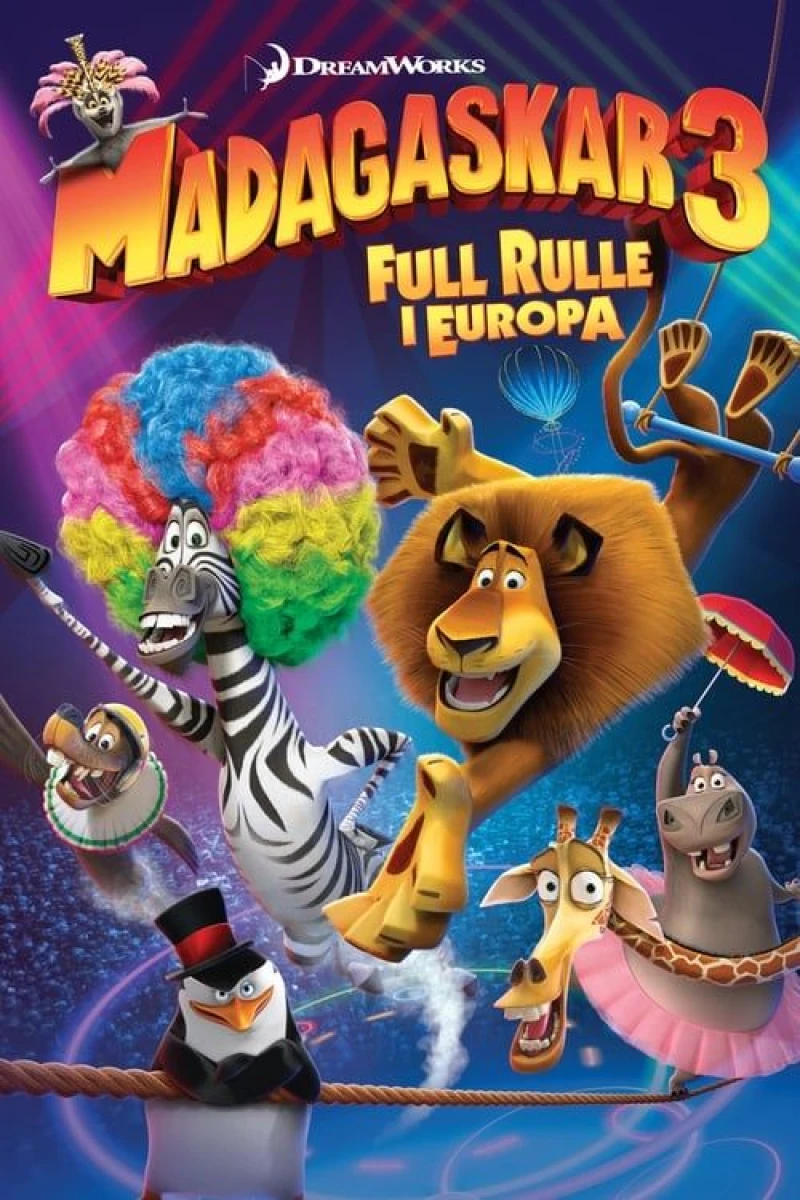 Madagaskar 3: Full rulle i Europa Plakat