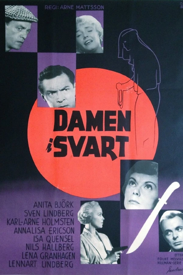 Damen i svart Plakat